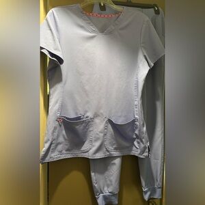 Heart Soul Ceil Blue Scrub Set